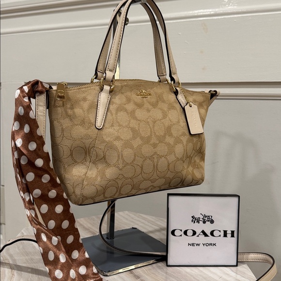 Coach Handbags - Coach Bag Kelsey Mini Cream Tan Satchel